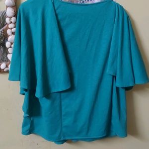 Sea Green Cape Top 💚