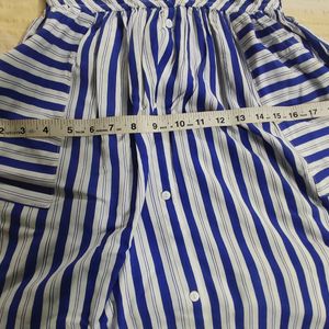 White and blue stripes dress for 11-12 year girl