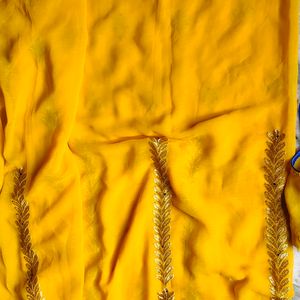 Yellow Beautiful Wedding Saree