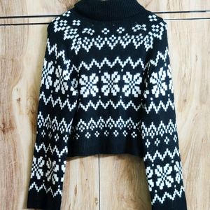 Black Designer Baggi Sweater Size-42