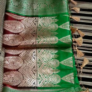 Heavy Banarasi Maroon Colour Saree♥️✨