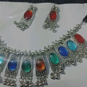 Multicolored Oxidised Jwellery