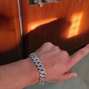 Men Silver Diamond Bracelet