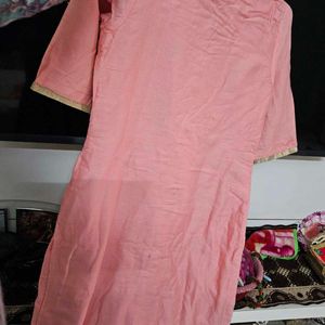 Cotton Embroidered Kurta &  Pajami with Linning