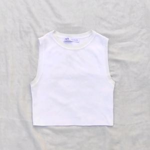 Zara White Tank Top