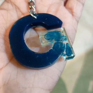 "G" shape Letter Keychain