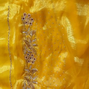 Beautiful yellow saree