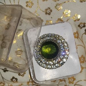 Green And Silver Ring