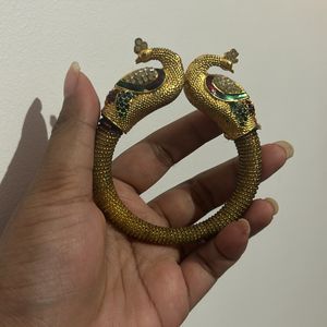 Peacock Gold Press Bracelet