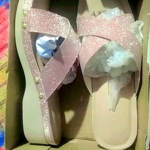 Baby Pink Unused Sandals Comfortable