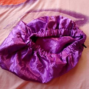 Satin Purple Hair Cap