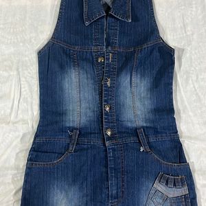 Denim Sleeveless Desss