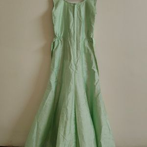 Green Gown With Long Shrug