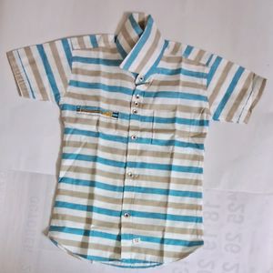 Boys Cotton Shirts Half Hand For 5-6 Yrs Set Of 2