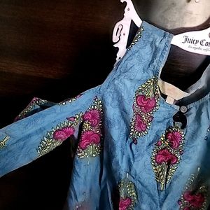 Floral ANOUK kurta With Cut Shoulders