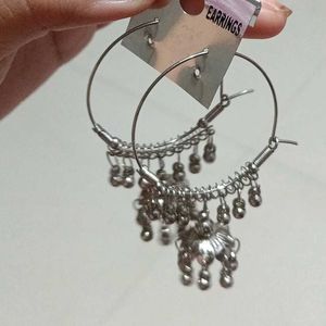 Silver Jhumka Earrings