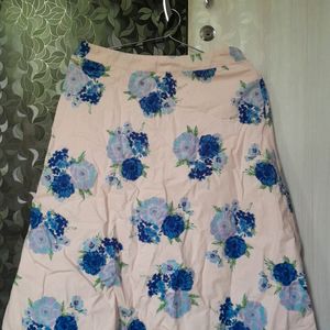 Floral Cotton Knee Length skirt