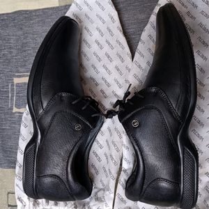 Vorth Brand Men Black Lace-up Leather Formal Shoes