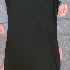 Hm Black Casual Bodycon Dress