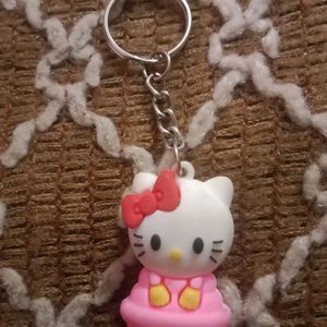 Cute Pink Kitty Keychain For Women And Kids