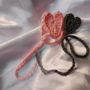 Crochet Heart Bookmark