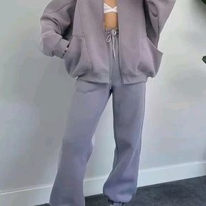 Purple Jacket With Joggers Co-ord Set