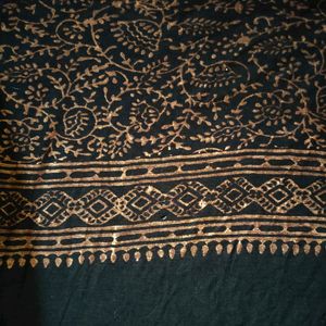 Black Ira Soleil Kurti With Golden Print