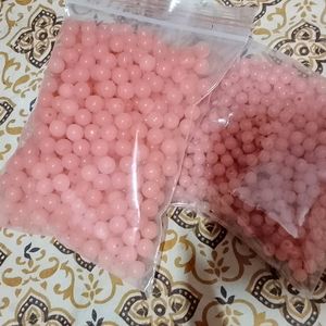 Light Pink Colour Pearls of two different sizes