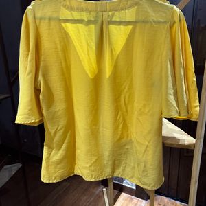 Yellow Bell Sleeves Top