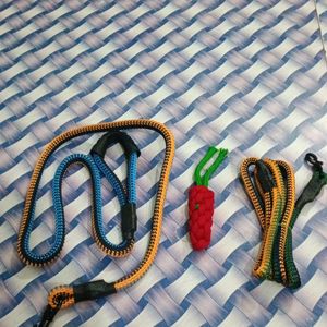 Pet Care Dog Leash And Toys For 3 Pc Combo Set