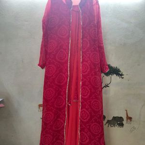 Traditional Bandhani Shrug Gown