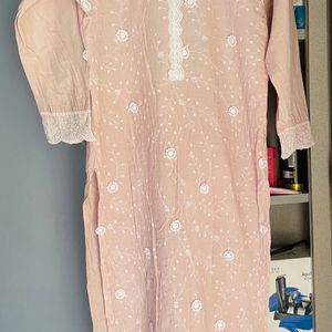 Beige Lukhnowi Kurta Set