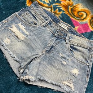 Imported Terranova High Waist Denim Shorts