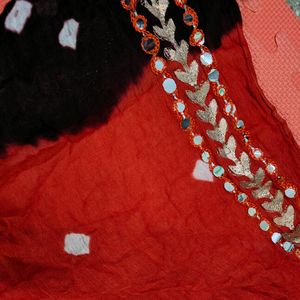 Red And Brown Dupatta