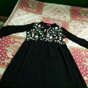 embroidery frock kurti cum dress