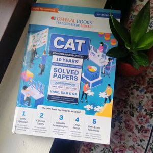 CAT 2024 10years  Solved Papers Oswal Books