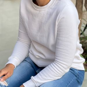 White Hooded Sweat Tshirt