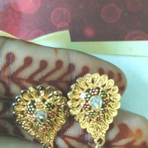 Gold Covering Earrings Of Good Quality