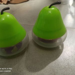 2 pcs pear 🍐 glass container