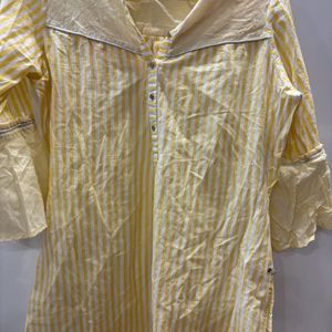 Yellow White Striped Tunic