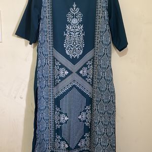 Brand:navlik, Size:XL, Sleeves:Elbow Length, Colour:peacock Blue, Used:0 Zero, Cloth Type:polyester, Pattern:Printed, Colour Guarantee