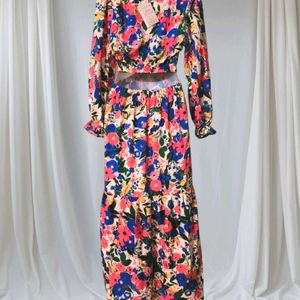 Flowers Print Long Dress 💕