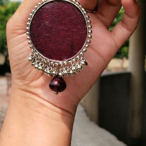 Maroon Earings