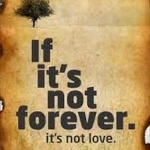 If It's Not Forever. It's no Love.