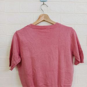 Pink Pure Woolen Tops