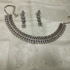 Silver Party Wear Jewellery Set