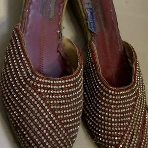 Flat Women Shoe- Rhinestone