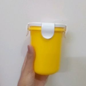 Yellow Lunch Box With A Tumbler