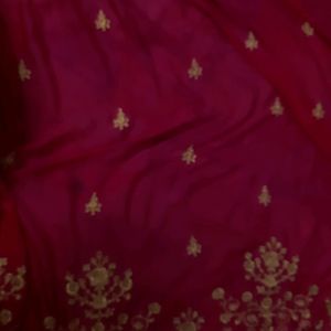 Mazenta Color Chinon Dupatta