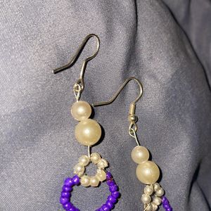 Purple Pearl Earrings